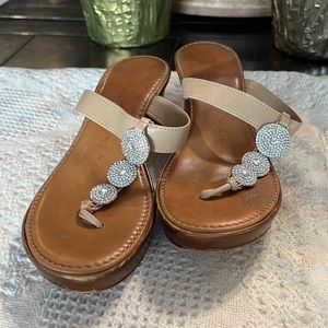 Toscanella Italian Sandals Size 7 Dazzler wedges